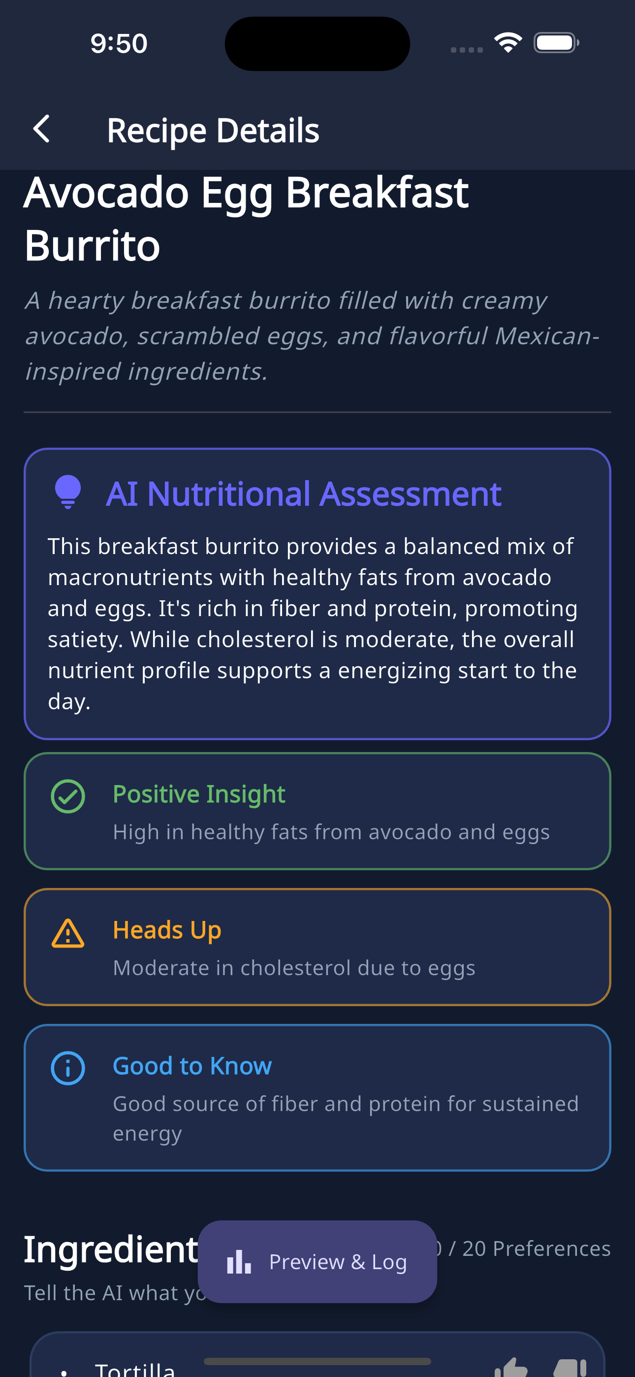 Recipe View